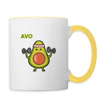 AVO Cardio Avocado Lover Poison - Contrasting Mug - white/yellow - Right