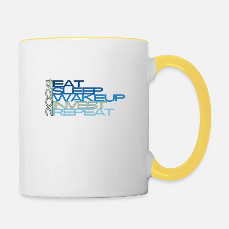 Resolutions 2024 - Contrasting Mug - white/yellow