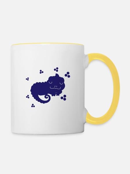 Salamander - Amphibie Tier - Tasse zweifarbig - Weiß/Gelb