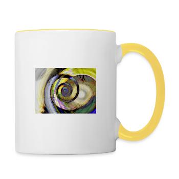 Spirale - Mug contrasté - blanc/jaune - Droite