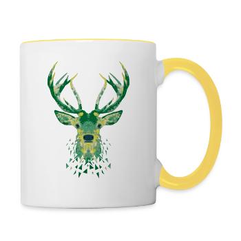 deer - Contrasting Mug - white/yellow - Right
