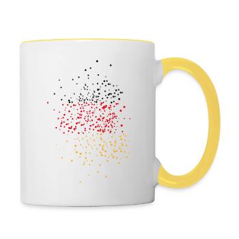 Deutschland - Schwarz Rot Gold 09 - Tasse zweifarbig - Weiß/Gelb - Rechts