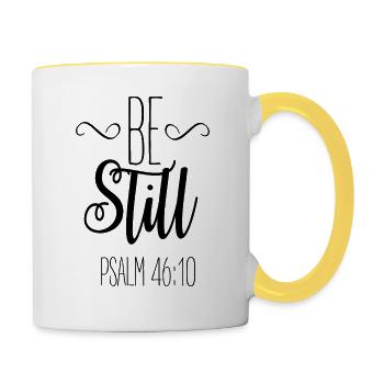 be still - Contrasting Mug - white/yellow - Right