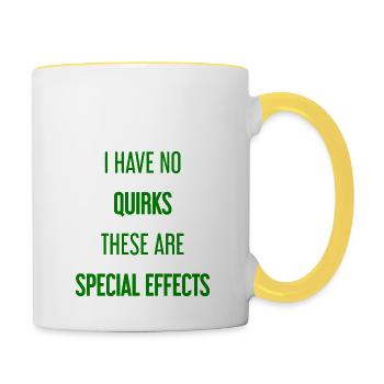 No quirks, just special effects! - Contrasting Mug - white/yellow - Right