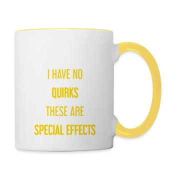 No quirks, just special effects! - Contrasting Mug - white/yellow - Right