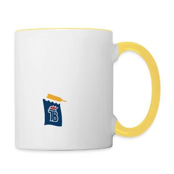 junge Bieroniere - Tasse zweifarbig - Weiß/Gelb - Rechts