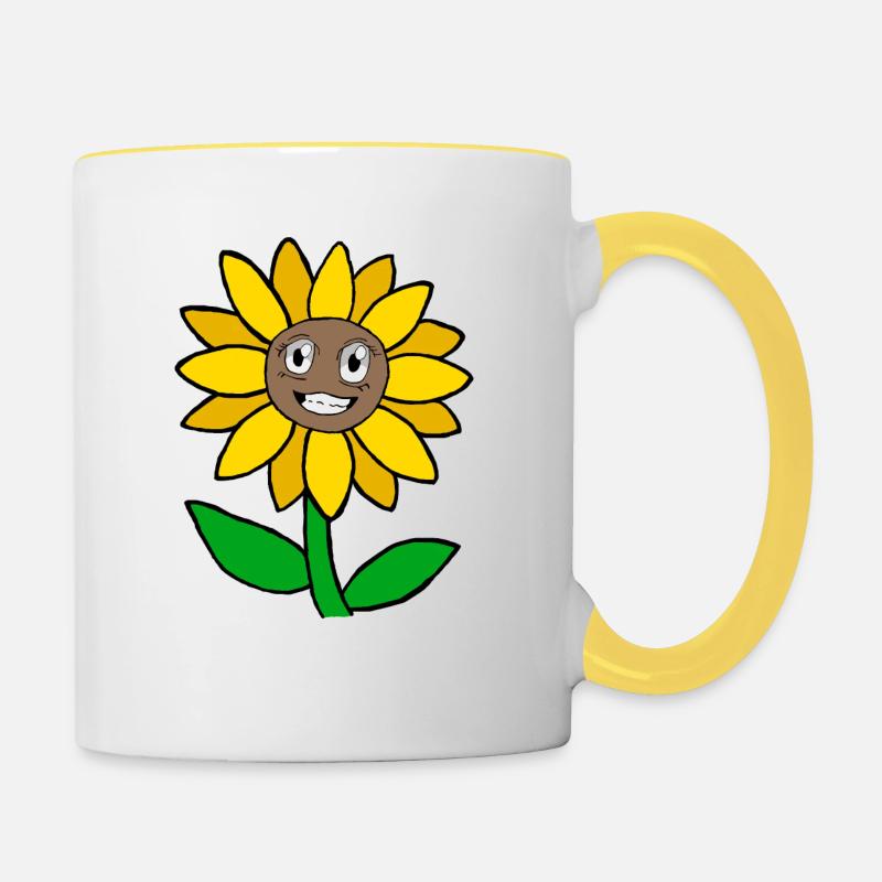 Tournesol - Mug contrasté - blanc/jaune