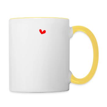ALLES GUTE ZUM GEBURTSTAG. ALLES GUTE ZUM GEBURTSTAG. JAHRESTAG - Tasse zweifarbig - Weiß/Gelb - Rechts
