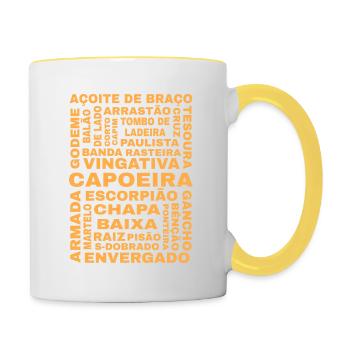 Capoeira Guide - Tasse zweifarbig - Weiß/Gelb - Rechts