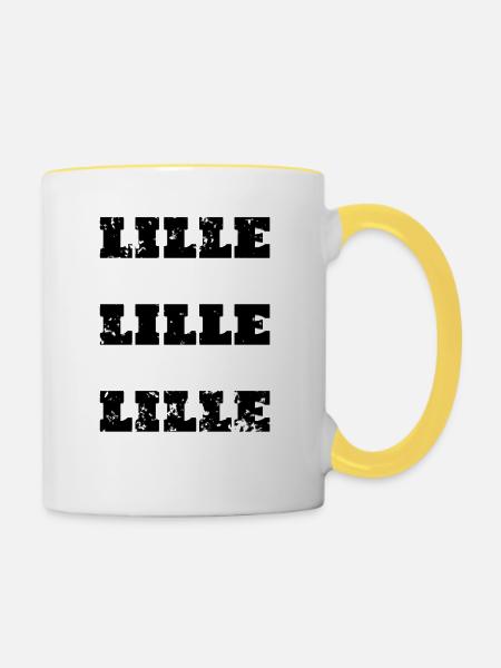 LILLE frankreich - Tasse zweifarbig - Weiß/Gelb