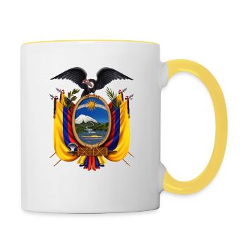 ESCUDO2 - Mug contrasté - blanc/jaune - Droite