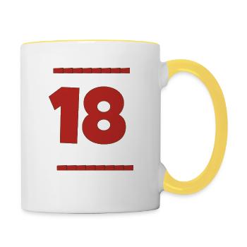 18 - Mug contrasté - blanc/jaune - Droite