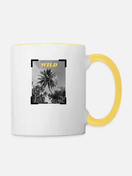 Wild - Tasse zweifarbig - Weiß/Gelb