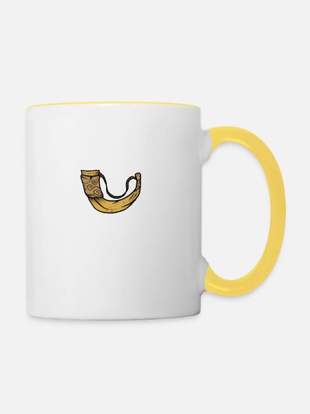 Met Horn - Tasse zweifarbig - Weiß/Gelb