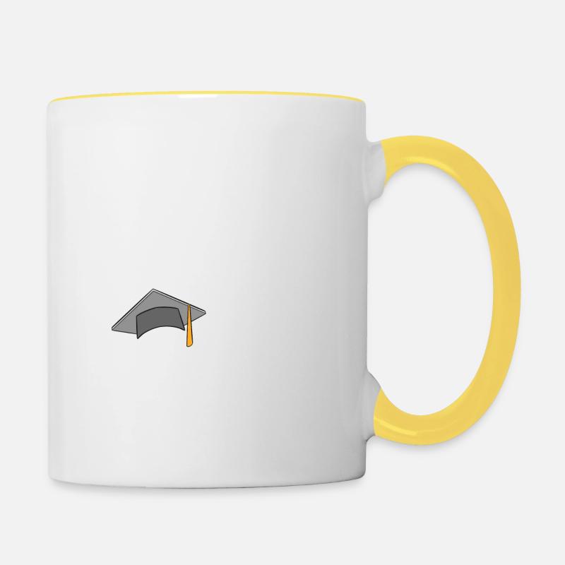 BWL Student Bachelor Geschenk - Tasse zweifarbig - Weiß/Gelb