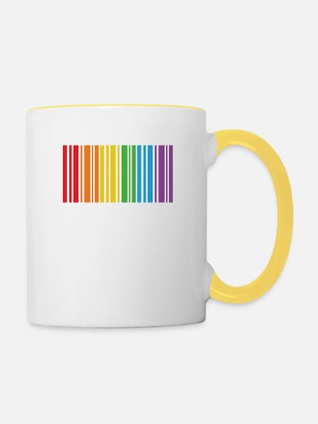 LGBT-Design - Pride Design - Tasse zweifarbig - Weiß/Gelb