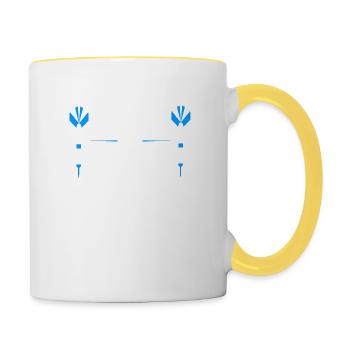 DART AUSSEHEN - Tasse zweifarbig - Weiß/Gelb - Rechts