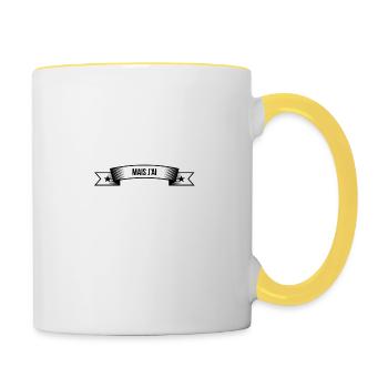 101 ans cadeau humour - Mug contrasté - blanc/jaune - Droite