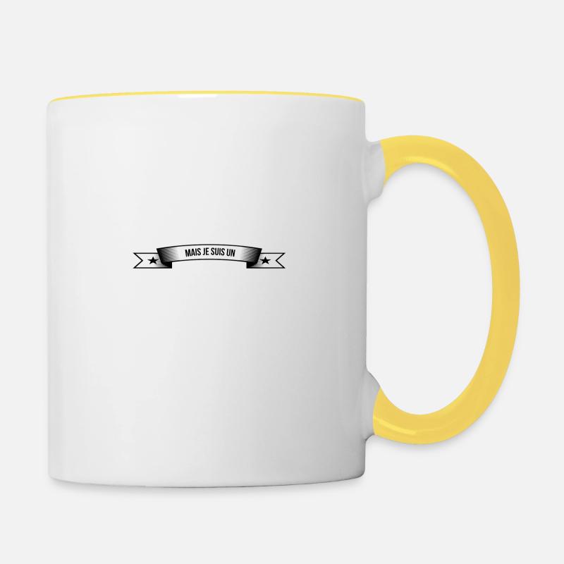 Chef cadeau humour - Mug contrasté - blanc/jaune
