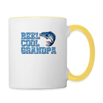Reel Cool Grandpa - Contrasting Mug - white/yellow - Right