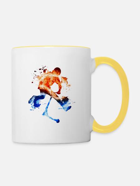 Freestyle-Roller - Tasse zweifarbig - Weiß/Gelb