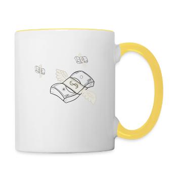 Magie de l’argent - Mug contrasté - blanc/jaune - Droite
