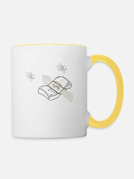 Money Magic - Tasse zweifarbig - Weiß/Gelb