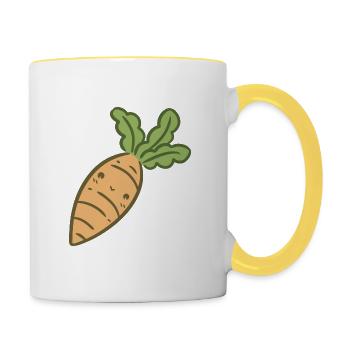 Carotte sucrée - Mug contrasté - blanc/jaune - Droite