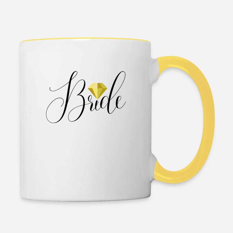 BRIDE - Contrasting Mug - white/yellow
