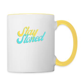 Stay Stoned - Tasse zweifarbig - Weiß/Gelb - Rechts