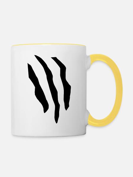 scratch - Tasse zweifarbig - Weiß/Gelb