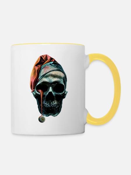 AUGAPFEL - Tasse zweifarbig - Weiß/Gelb