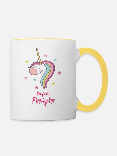 Magical Firefighter - Tasse zweifarbig - WeiĂ/Gelb
