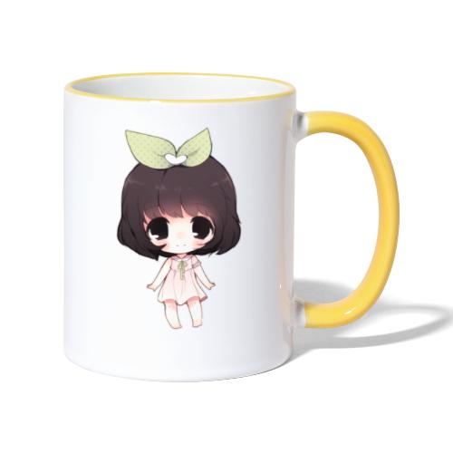 Cute anime girl chibi - Contrasting Mug