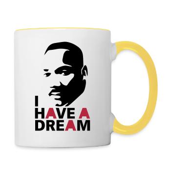 MARTIN LUTHER KING - Tasse zweifarbig - Weiß/Gelb - Rechts