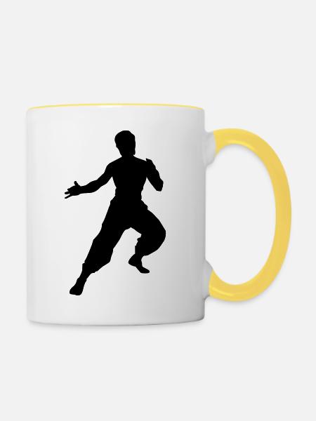 kaempfer - Tasse zweifarbig - Weiß/Gelb