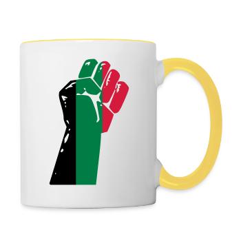Palestine - Contrasting Mug - white/yellow - Right