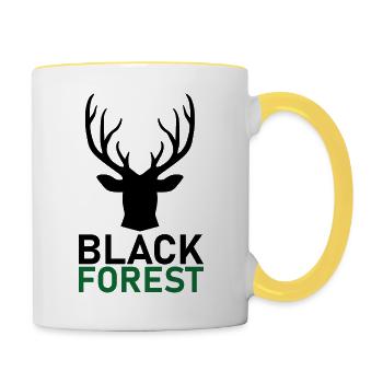 Black Forest - Deer top - Tasse zweifarbig - Weiß/Gelb - Rechts