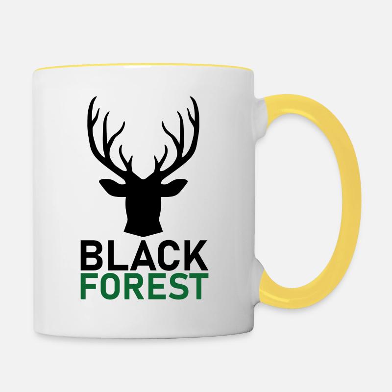 Black Forest - Deer top - Tasse zweifarbig - Weiß/Gelb