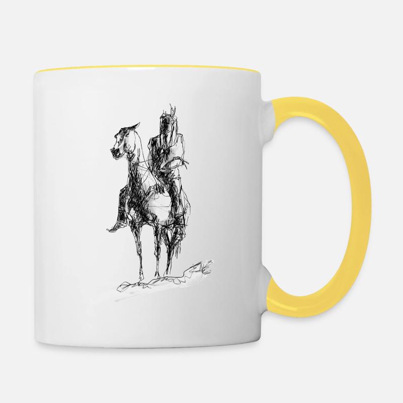 L'indien - Mug contrasté - blanc/jaune
