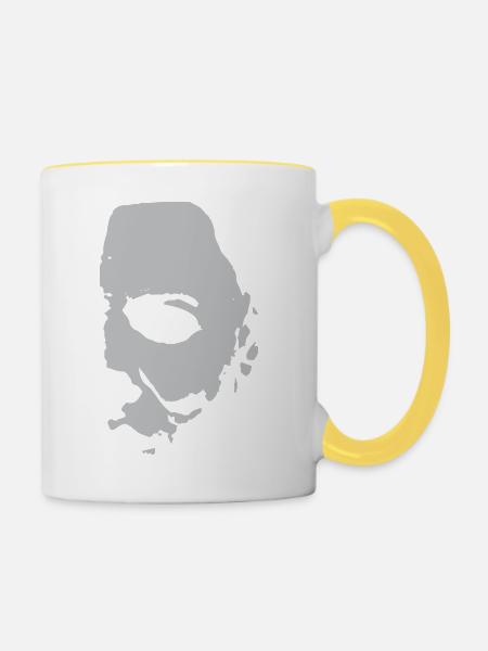 MM - Tasse zweifarbig - Weiß/Gelb