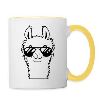 Lunettes de soleil Alpaca Cool - Mug contrasté - blanc/jaune - Droite