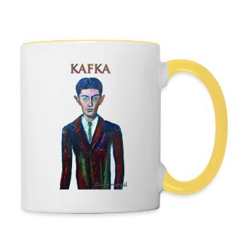 Kafka - Tasse zweifarbig - Weiß/Gelb - Rechts