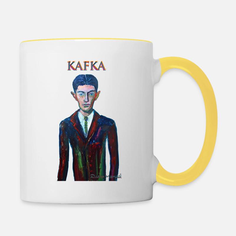 Kafka - Mug contrasté - blanc/jaune