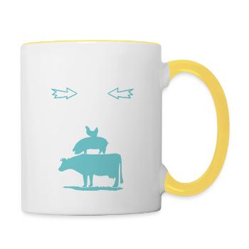 Friends of animal welfare - Contrasting Mug - white/yellow - Right