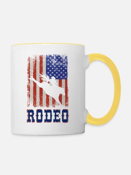 Rodeo - Tasse zweifarbig - Weiß/Gelb