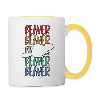 Biber - Tasse zweifarbig - Weiß/Gelb - Rechts