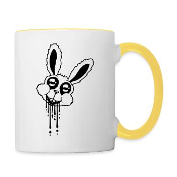 Head Rabbit Blood - Contrasting Mug - white/yellow - Right
