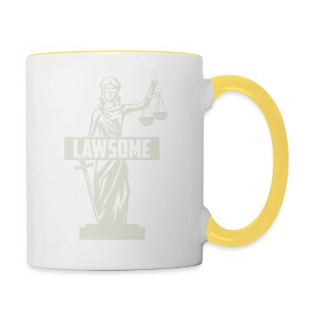 Avocat Avocat - Mug contrasté - blanc/jaune - Droite