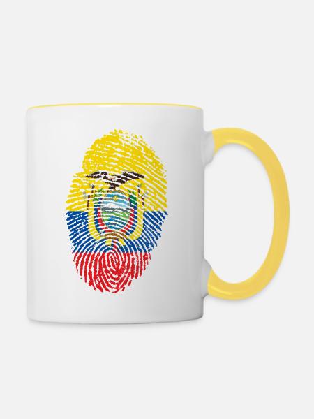 Ecuador - Tasse zweifarbig - Weiß/Gelb